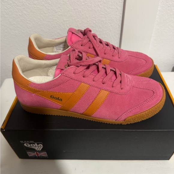 Gola Elan Trainer in Vibrant Pink and Orange - Picture 2 of 5